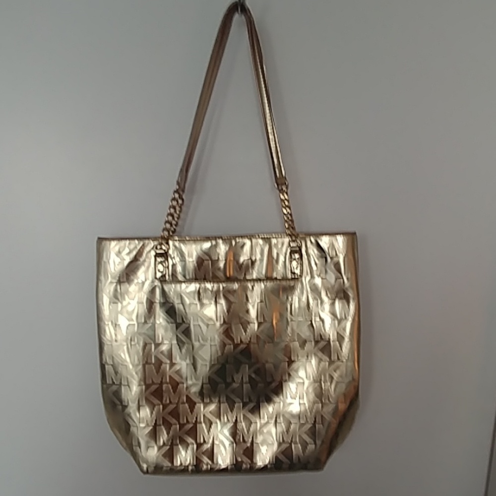 Gold Michael Kors bag